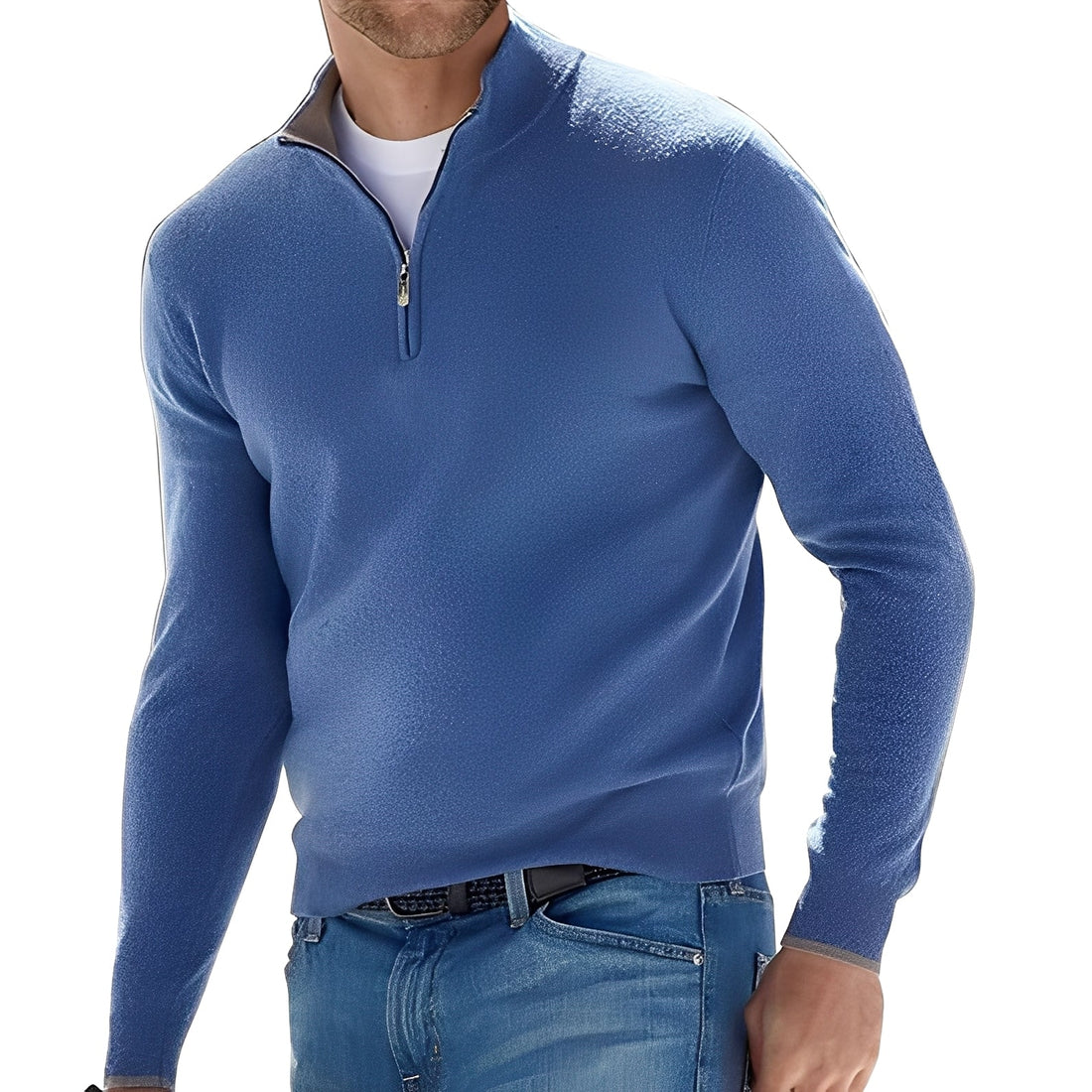 Ralph – Męski luźny sweter z zamkiem