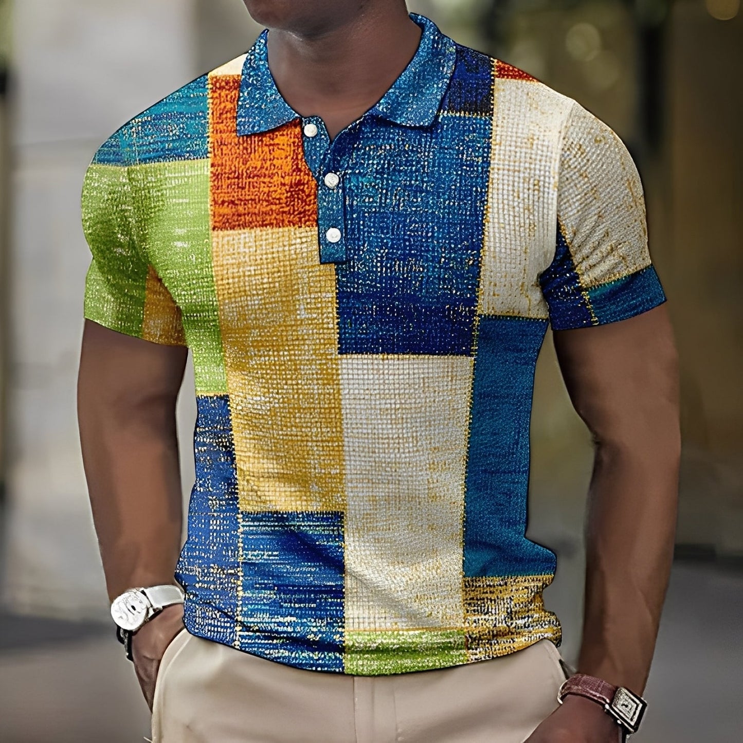 Reginald - Stylowa kolorowa męska polo