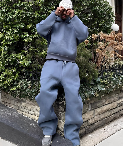 Marco - Comfortable set with oversized hooded sweatshirt for men