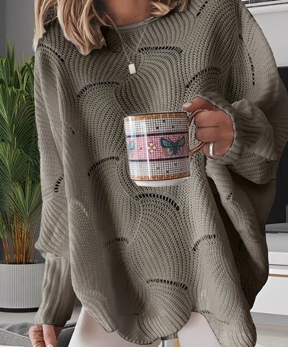 Kassandra - Modny, wycięty damski sweterek