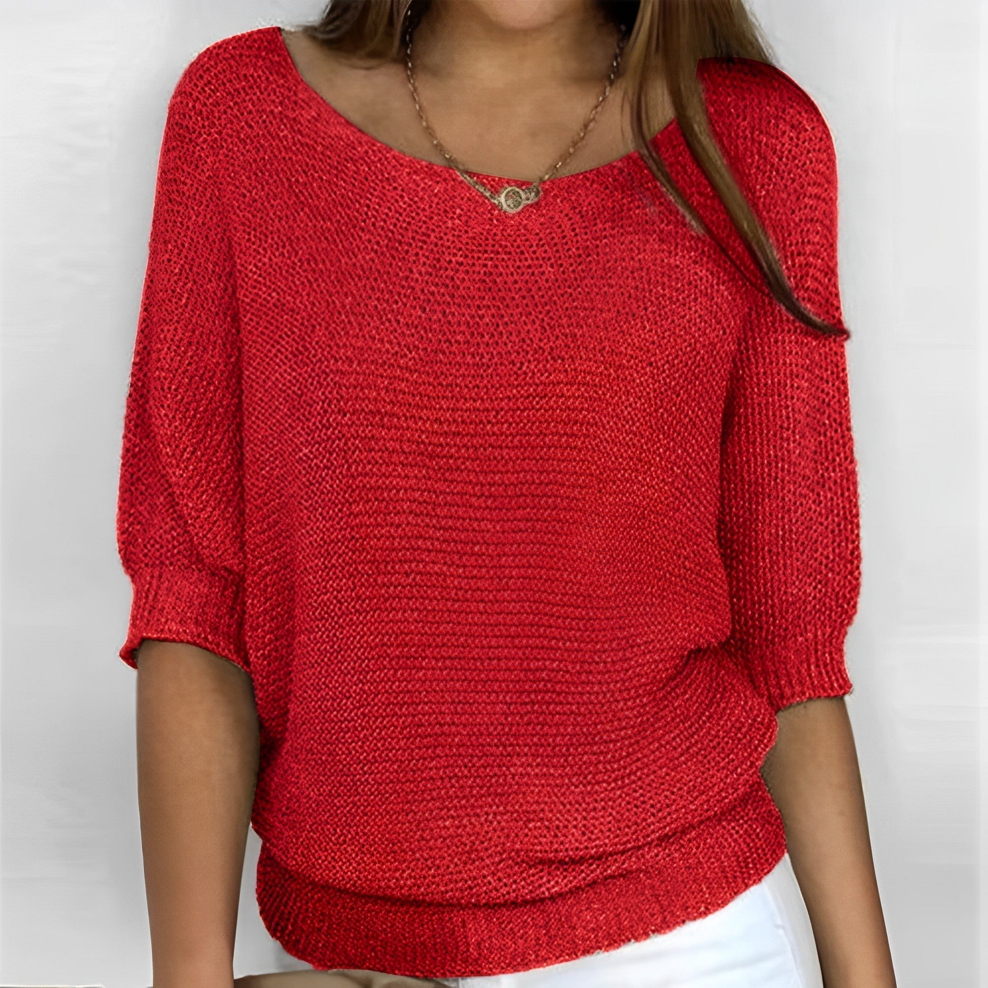 Leonie - Stylowy sweter z okrągłym dekoltem