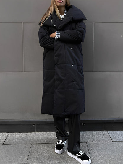 Adaline - Damska, długa, ciepła, pikowana kurtka