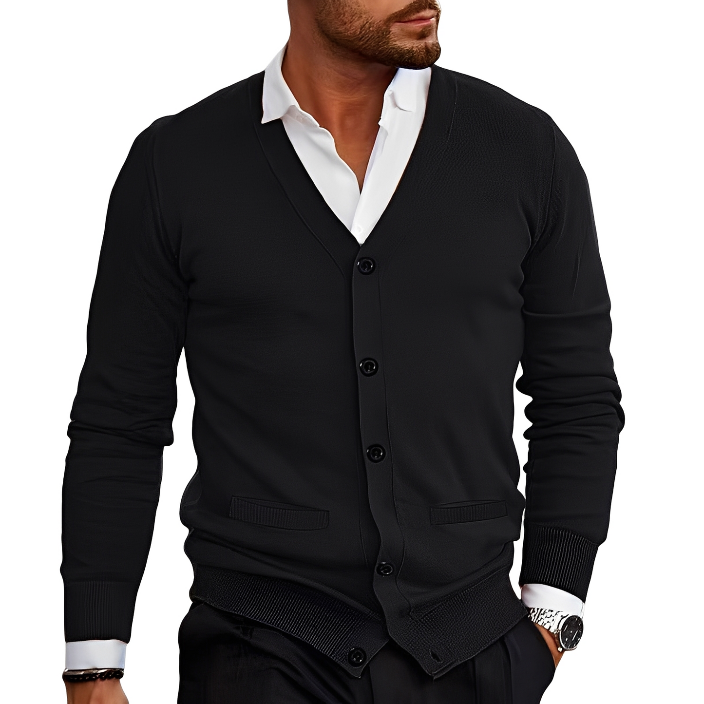 Kyler - Modny męski sweter z guzikami