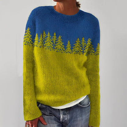 Heather - Tradycyjny damski sweter z wzorem