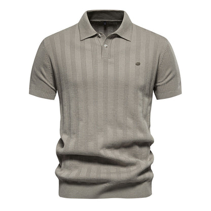 Paxton - Swobodna męska koszulka polo z wełny merino
