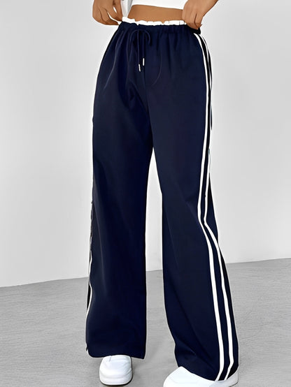 Eleanor - Sportowe, szerokie spodnie o prostym kroju dla kobiet