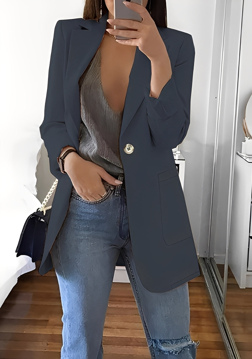 Stephanie - Stylowy, świetnie dopasowany żakiet dla pań