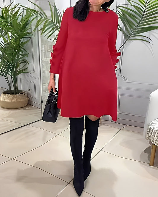 Elenora - Elegancka Sukienka z długimi rękawami dla pań