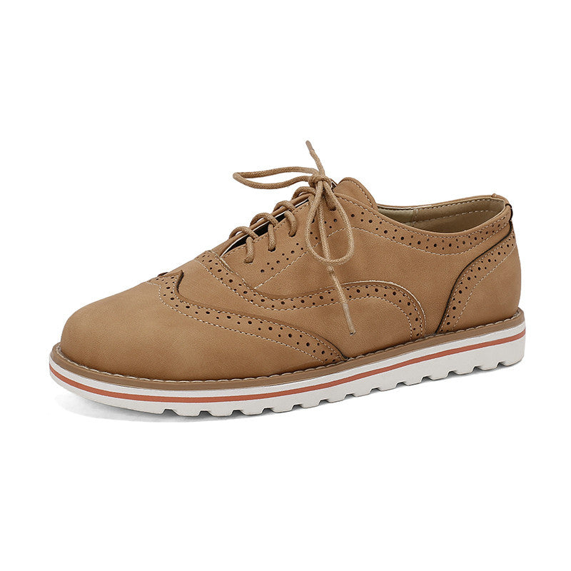 Gemma - Luźne damskie buty Derby z zamszu