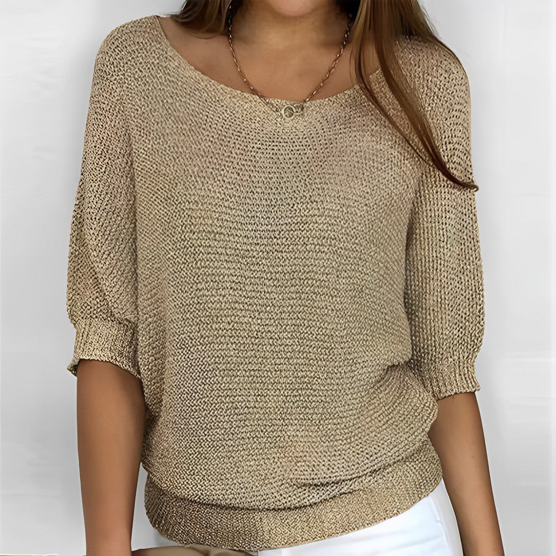 Leonie - Stylowy sweter z okrągłym dekoltem