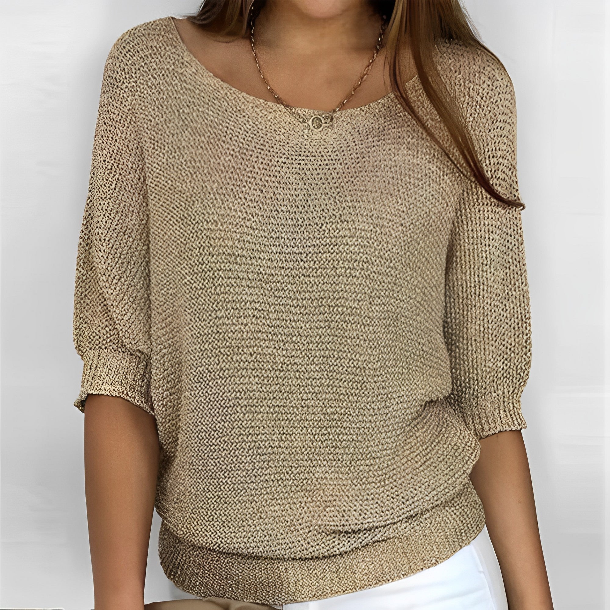 Leonie - Stylowy sweter z okrągłym dekoltem