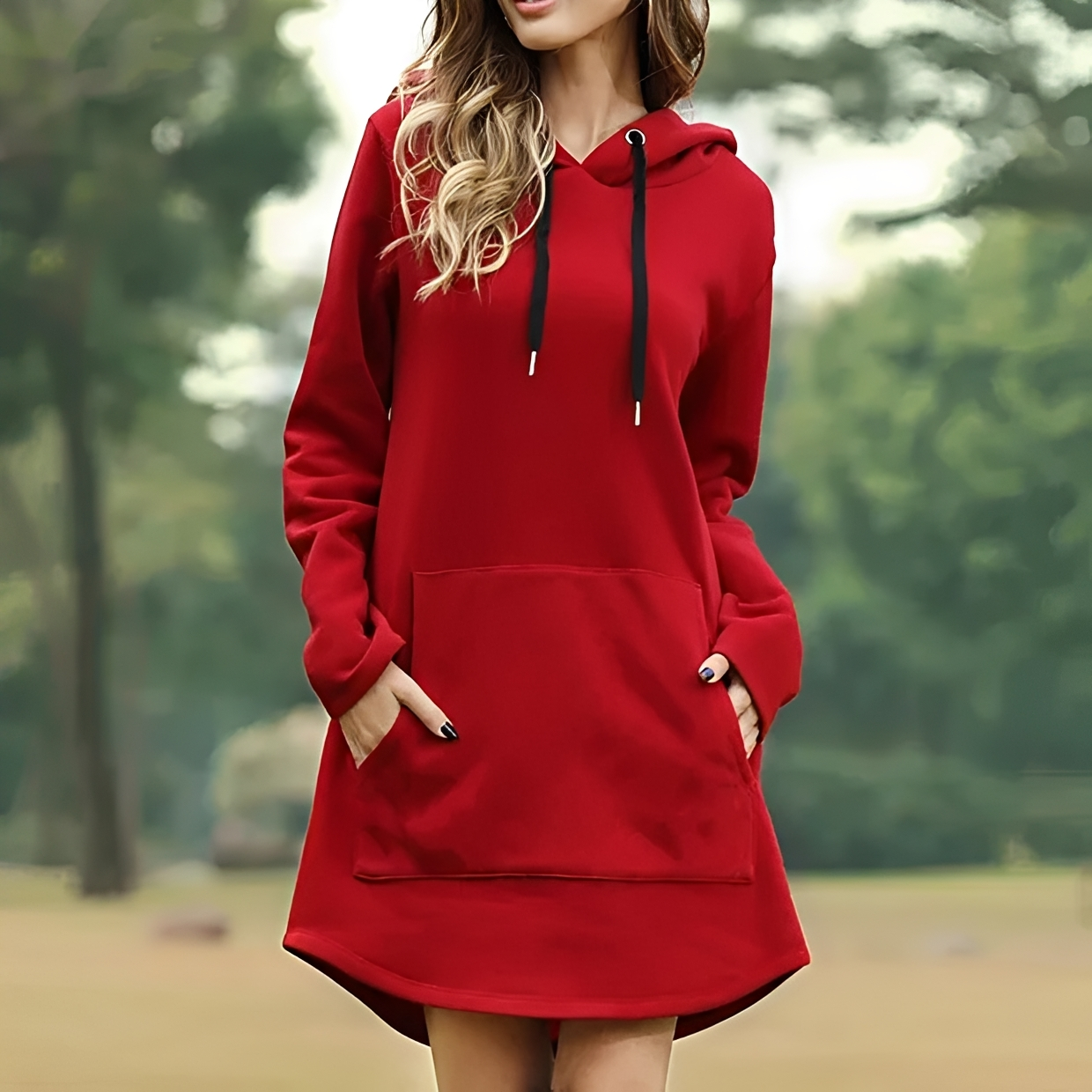 Juris - Elegancka mini sukienka z kapturem