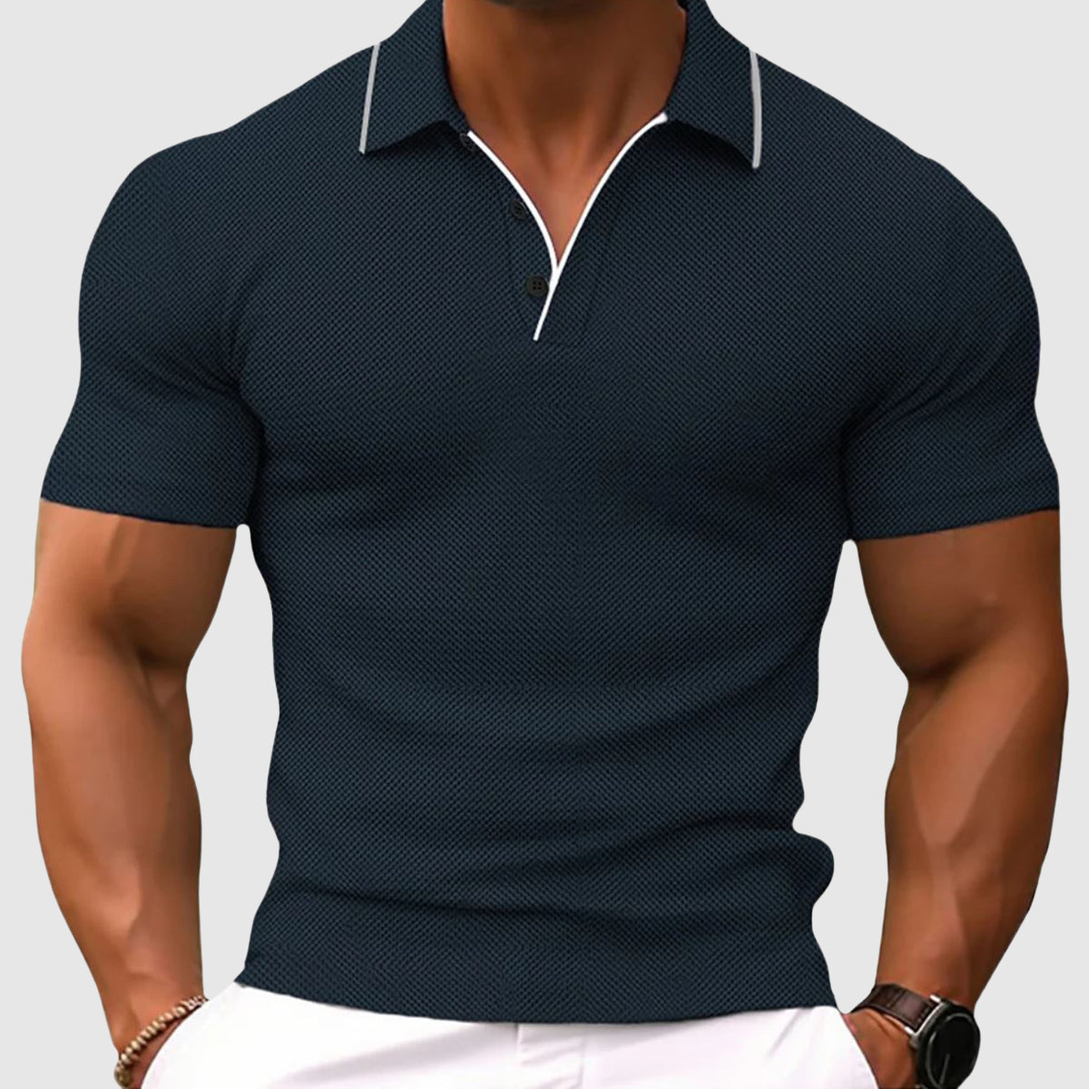Jaren - Luźny Slim-Fit Poloshirt dla Mężczyzn