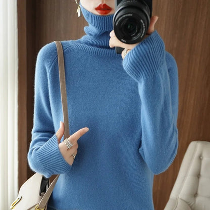 Softy - Cashmere Turtleneck Sweater made of Knit Fabric