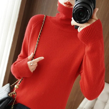 Softy - Cashmere Turtleneck Sweater made of Knit Fabric