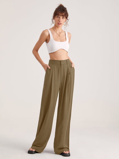 Nadia – Faltvorderhose z wysokim stanem