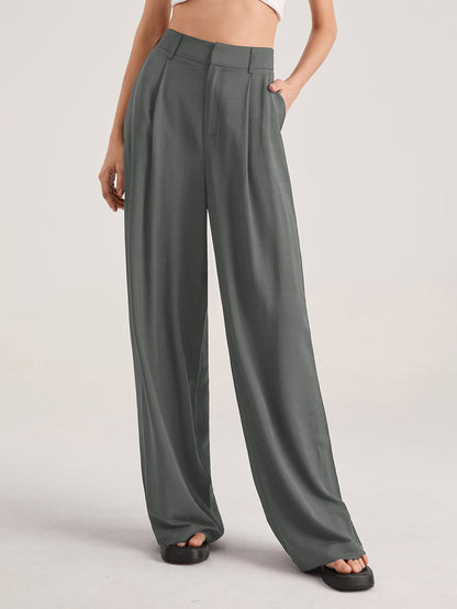 Nadia – Faltvorderhose z wysokim stanem