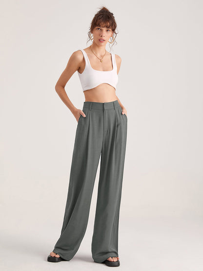 Nadia – Faltvorderhose z wysokim stanem
