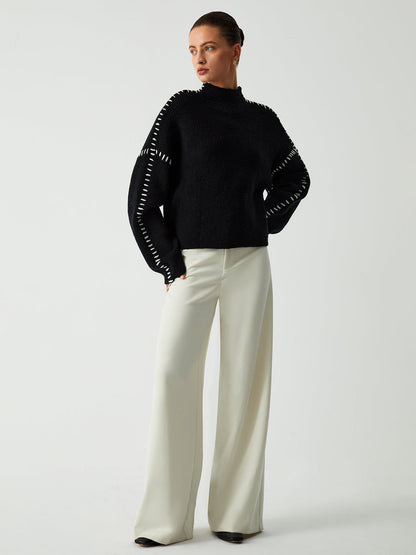 Theresa – Duży sweter z golfem