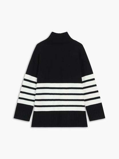 Colette – Gestreowany Mock-Neck-Pulower