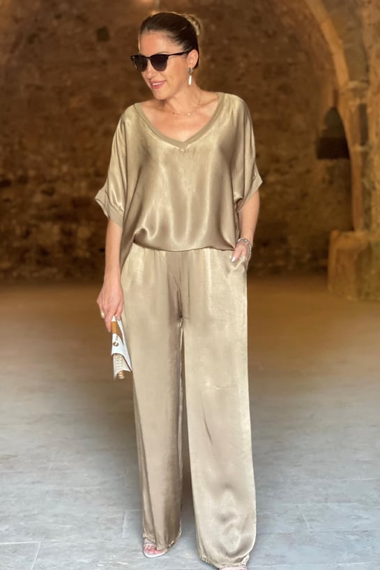 Brittany - Elegantes Satin-Set