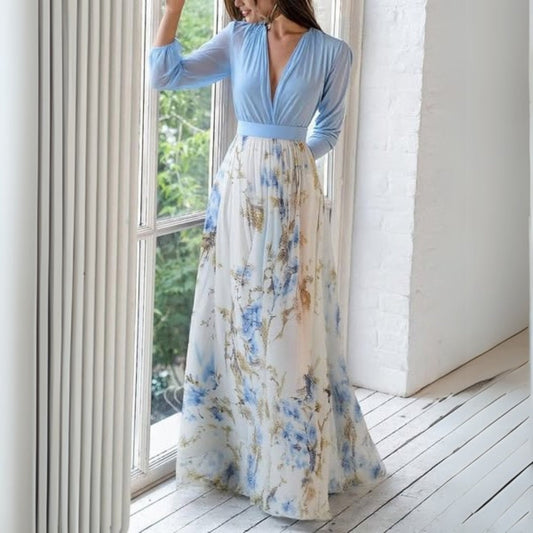 Anastasia - Elegancka Sukienka Maxi w Kwiaty