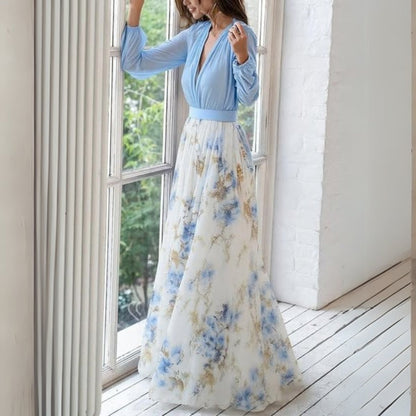 Anastasia - Elegancka Sukienka Maxi w Kwiaty
