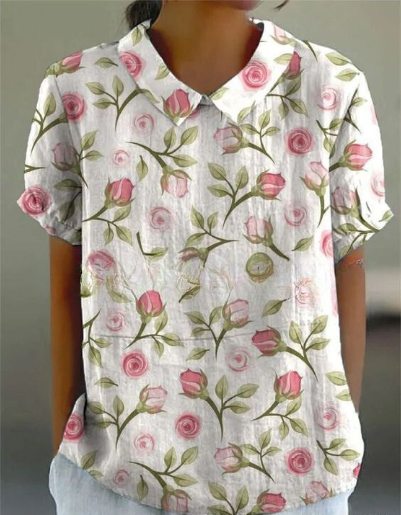 Shelby - Vintage Kwiatowa Bluzka Damska Casual