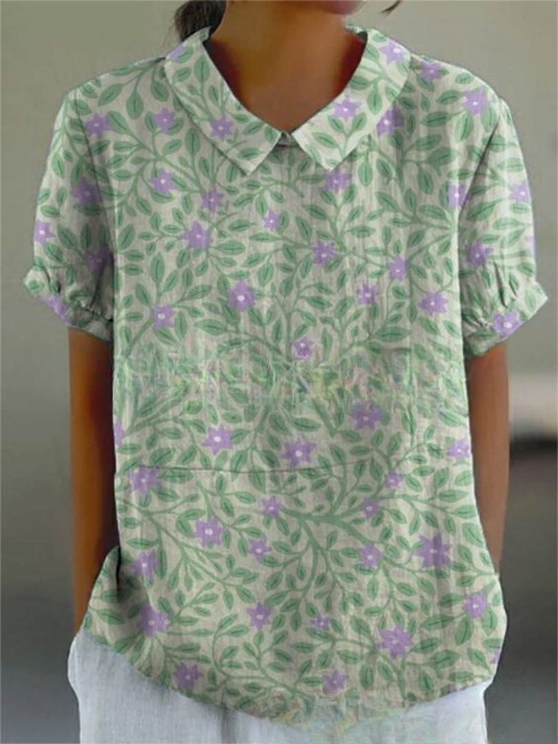 Shelby - Vintage Kwiatowa Bluzka Damska Casual