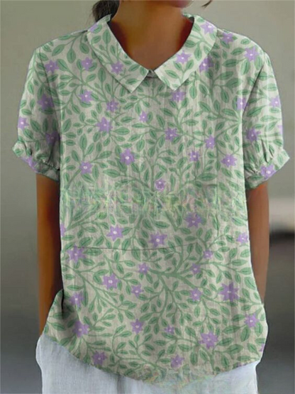 Shelby - Vintage Kwiatowa Bluzka Damska Casual