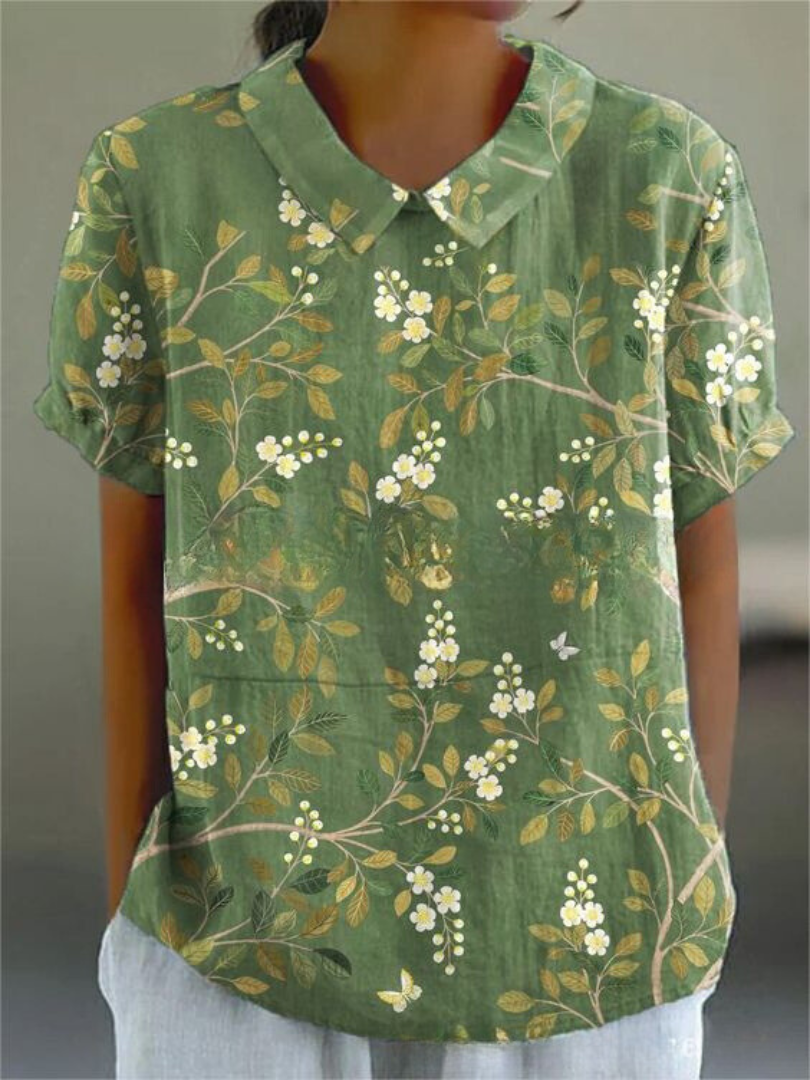 Shelby - Vintage Kwiatowa Bluzka Damska Casual