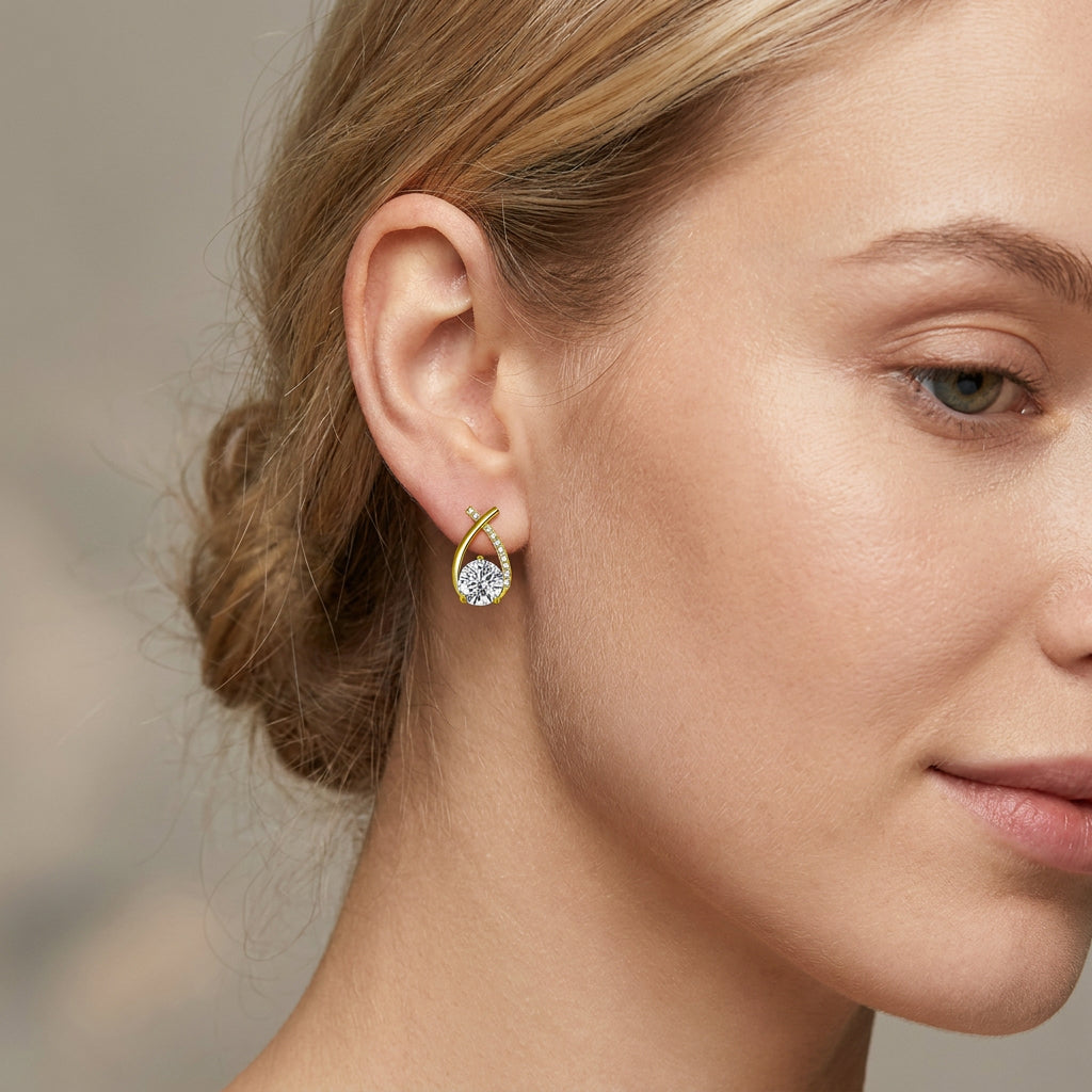 Arielle – Eleganckie Kolczyki o Minimalistycznym Designie