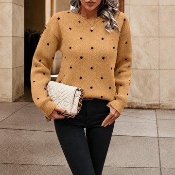 Karly - Kobiecy sweter w kropki
