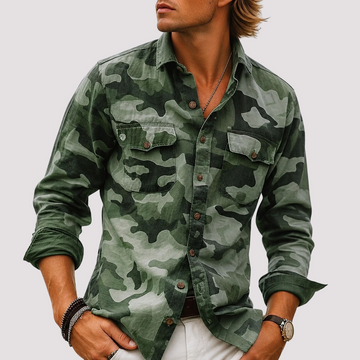 Jeffrey - Koszula z klapami w militarnym stylu