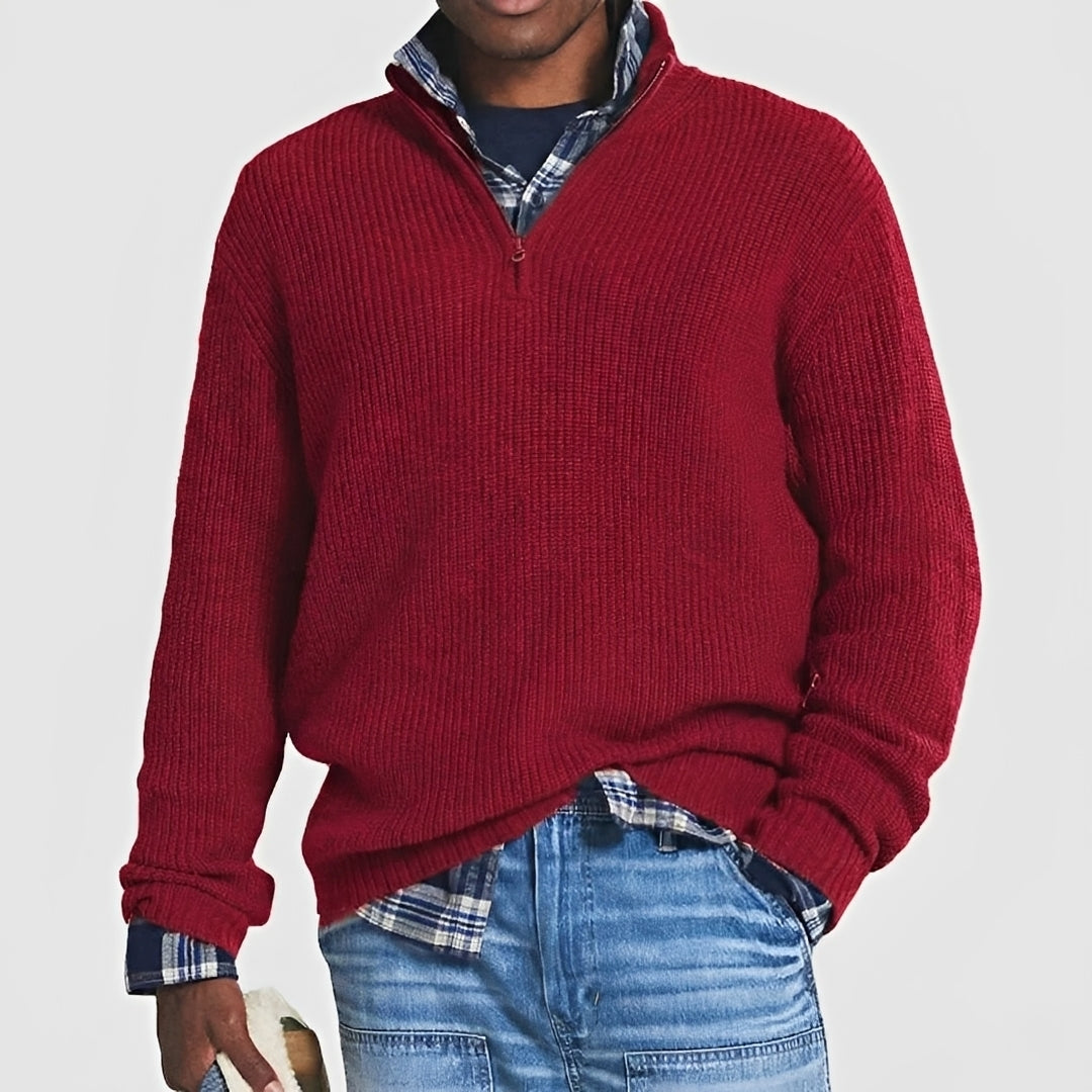 Sean - Męski sweter z zamkiem