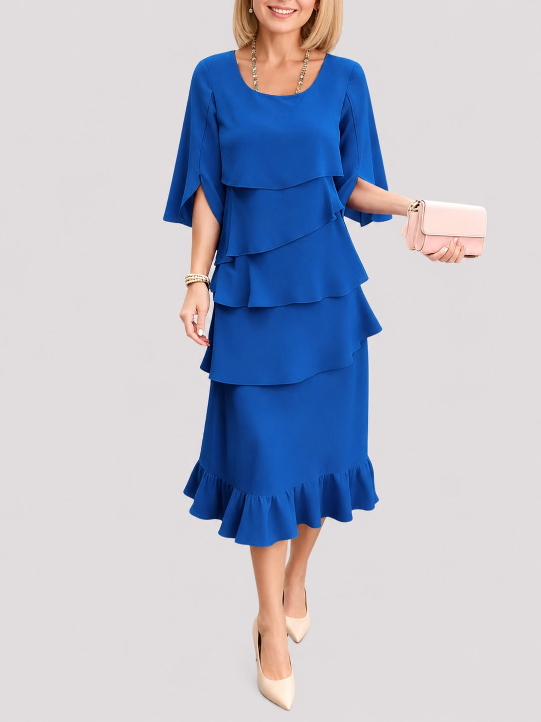 Elisa - Elegancka Sukienka z Warstwami
