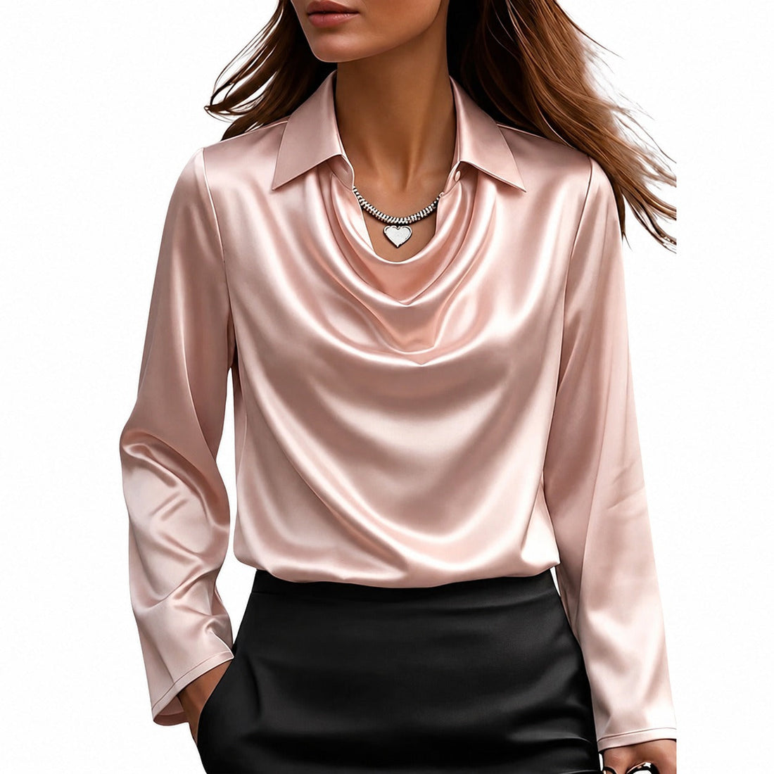 Dionne - Elegancka damska bluzka z długim rękawem