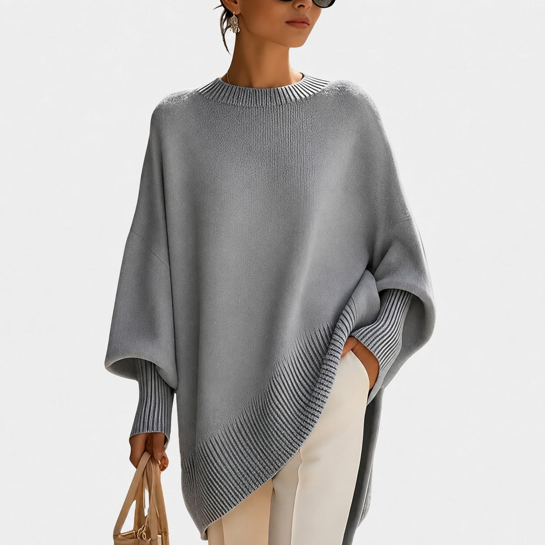 Pamella - Stylowy duży sweter dla kobiet