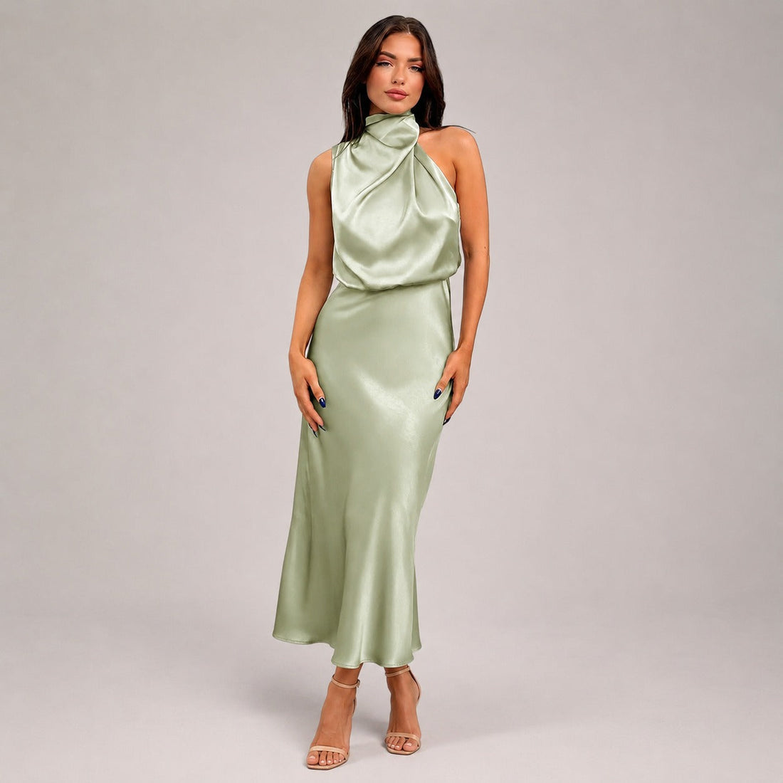 Lillie - Elegancka sukienka z dekoltem typu halter