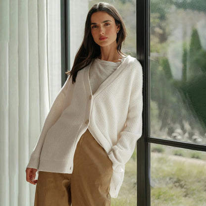 Leah – Oversize kardigan z kaszmiru dla kobiet
