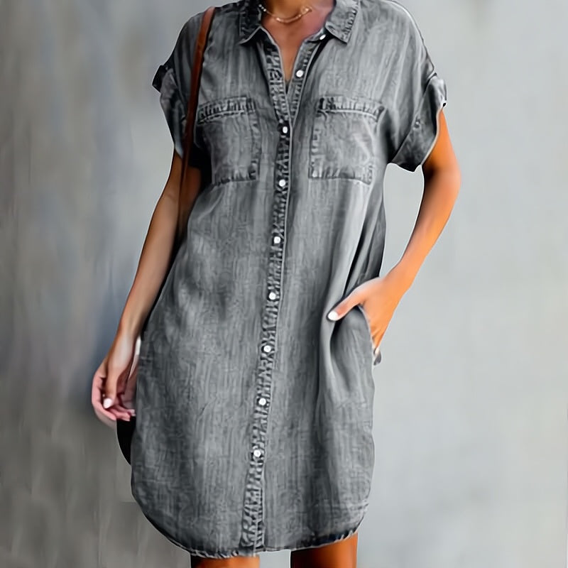 Daphné – Sukienka z eleganckiego denimu