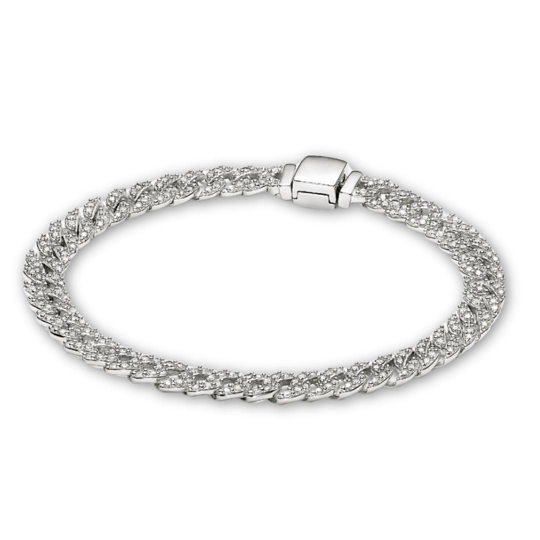 Soraya – bransoletka łańcuchowa z moissanitem złoto 18K