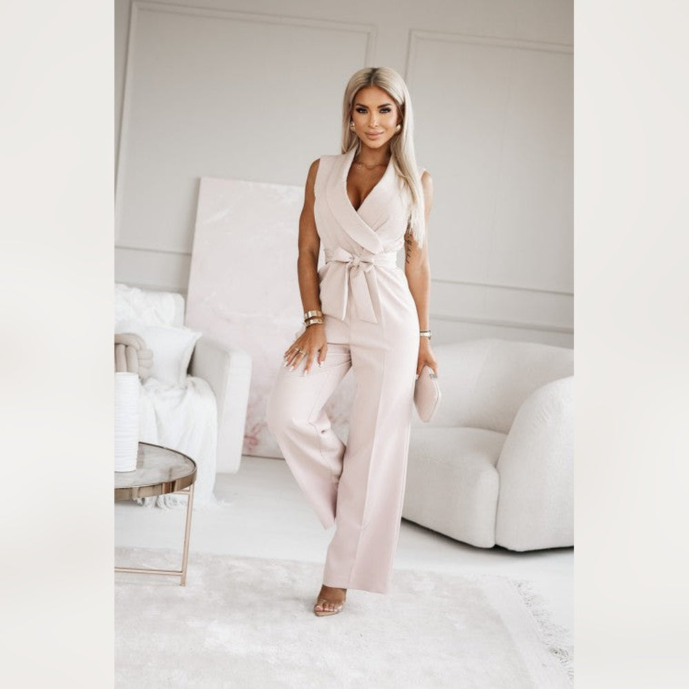Maribel – Kombinezon Bez Rękawów – Elegancka Sylwetka z Gustownym Krojami