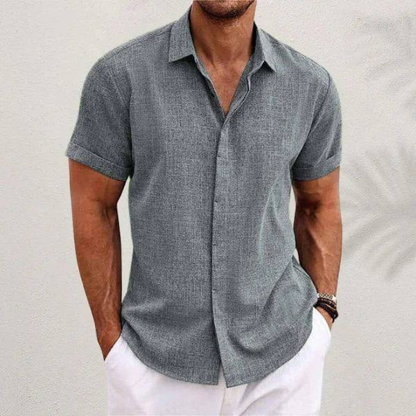 Jared - Summer shirt for men made of breathable cotton and flax