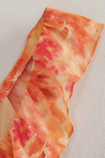 Charlotte - Kobiece Falbany-Ramiączka Maxi Sukienka Lato