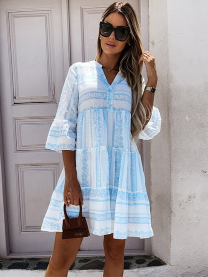 Matilda - Modna boho sukienka z falbankami dla kobiet