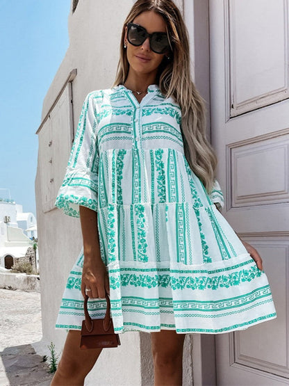 Matilda - Modna boho sukienka z falbankami dla kobiet
