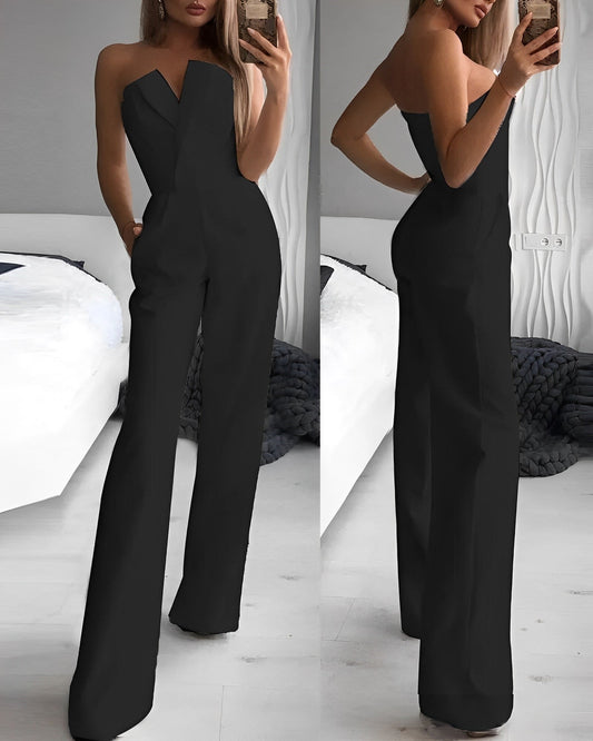 Blaire - Sleeveless Jumpsuit with V-Neckline