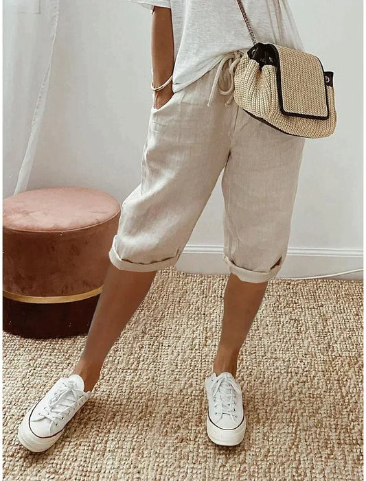 SOFIA - Stylish women's linen trousers for summer