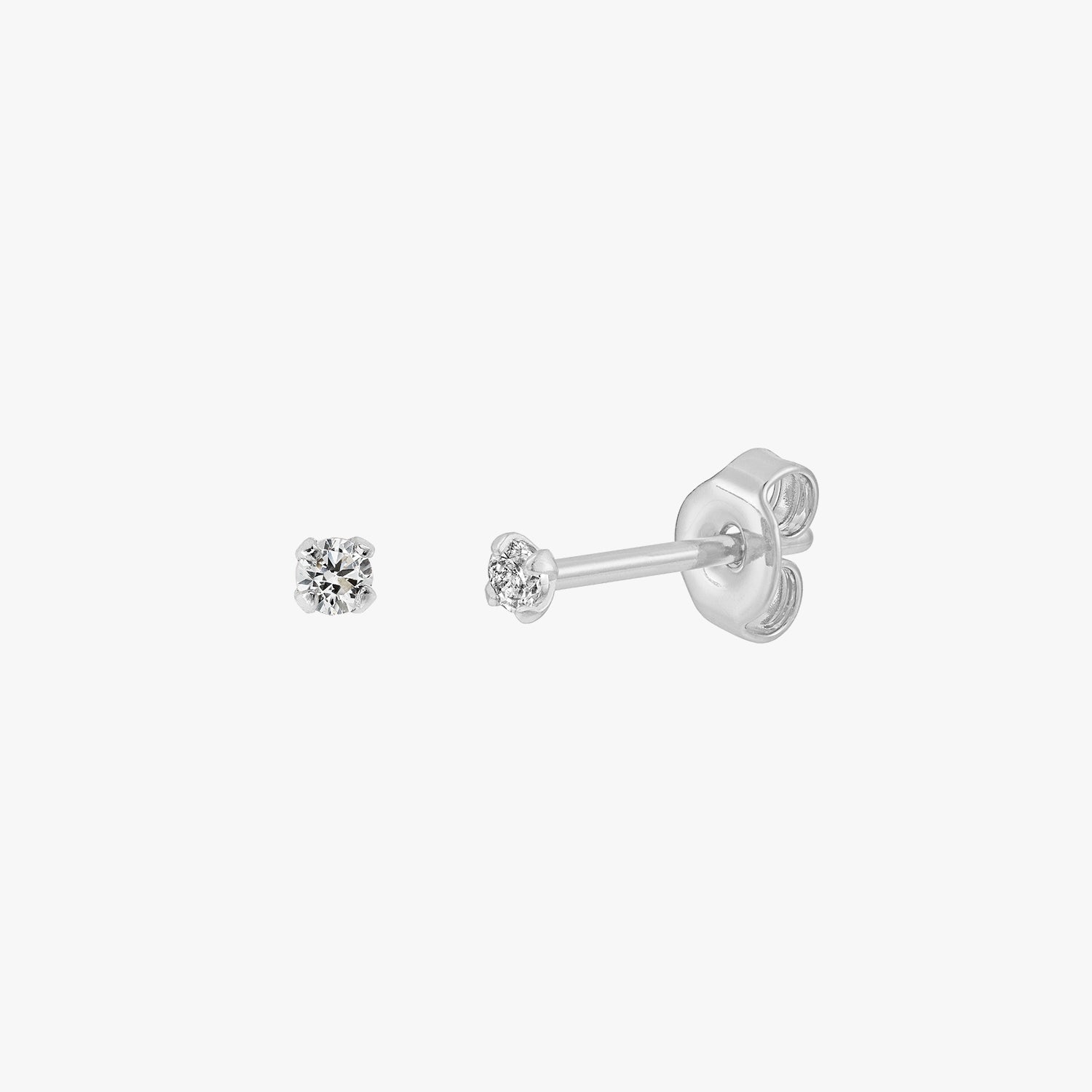 Sloane - mini kolczyki błyszczące 2mm
